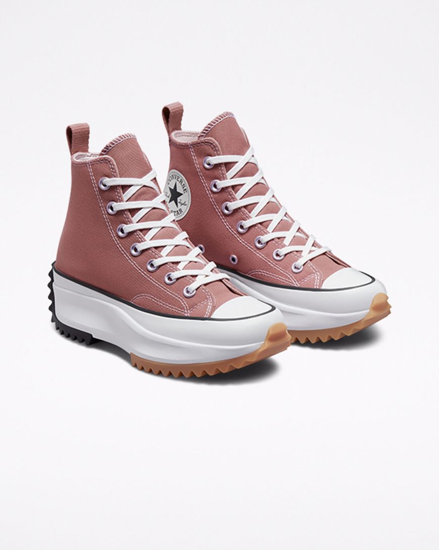 Women's Converse Run Star Hike Seasonal Color High Top Platform Shoes Pink / Black / White | AU 8495EJ
